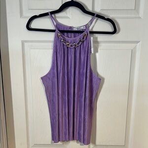 NWT Purple Pleated Women's Top XL